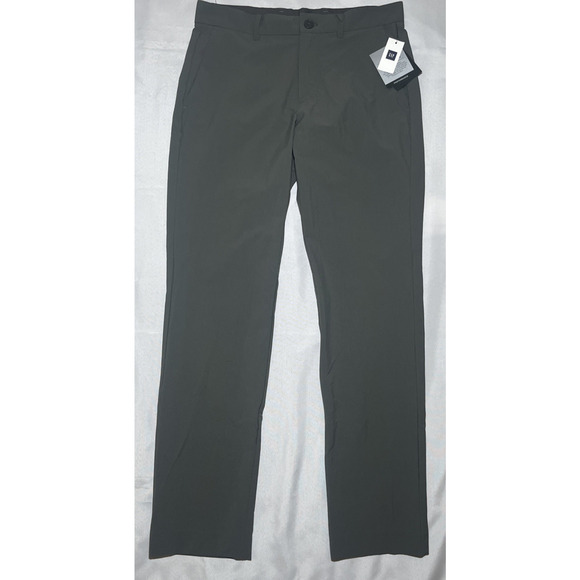 NEW GapFit Pants Mens 28x30 Gray Performance Stretch Khaki Golf Work NWT Comfort - Picture 1 of 8